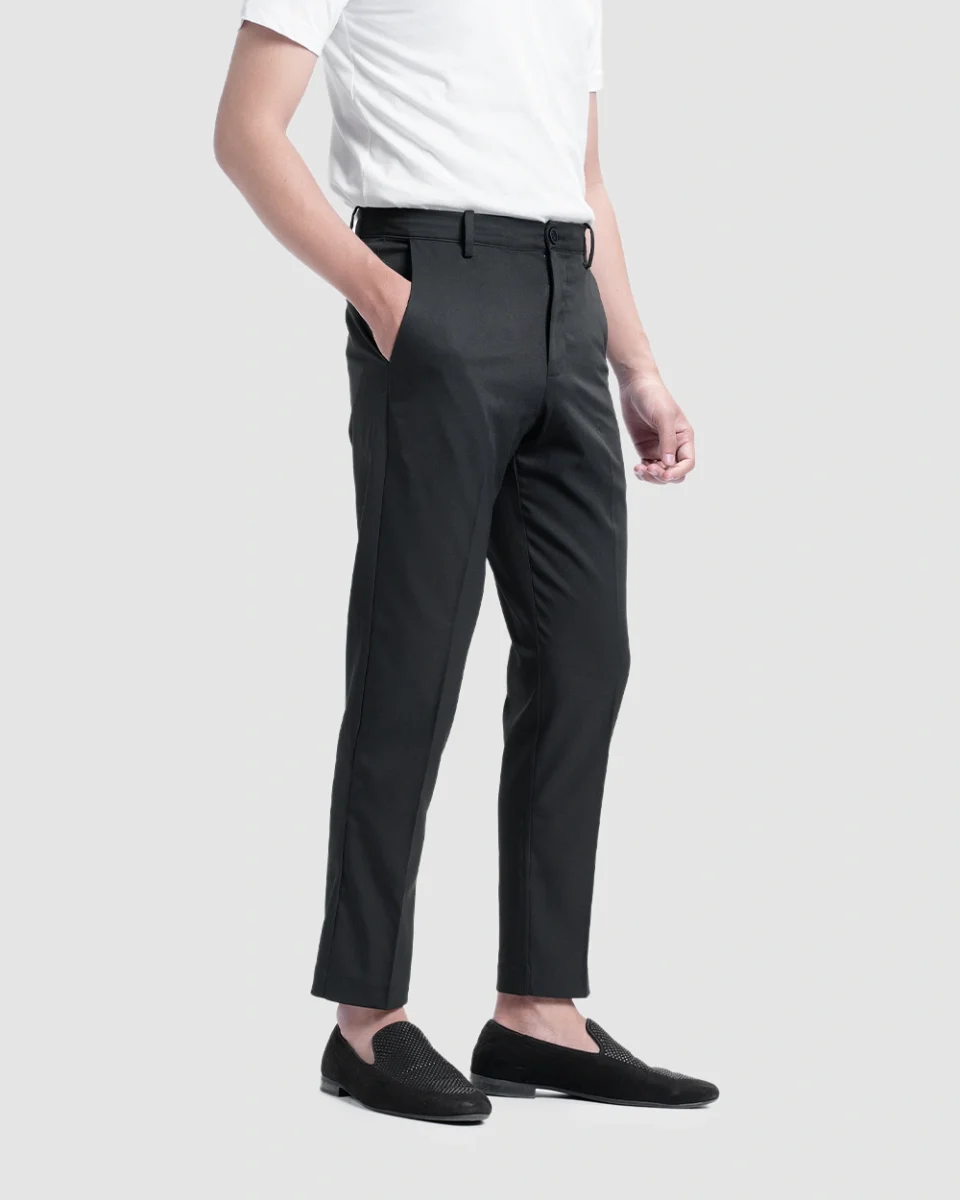 Maaz Black Essential Stretch Pants