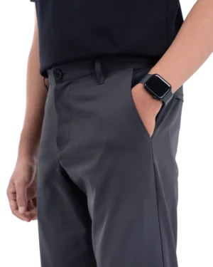 Maaz Dark Gray Essential Stretch Pants 4