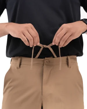 Maaz Dark Khaki Essential Stretch Pants 11
