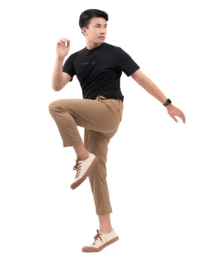 Maaz Dark Khaki Essential Stretch Pants 13