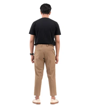Maaz Dark Khaki Essential Stretch Pants 5