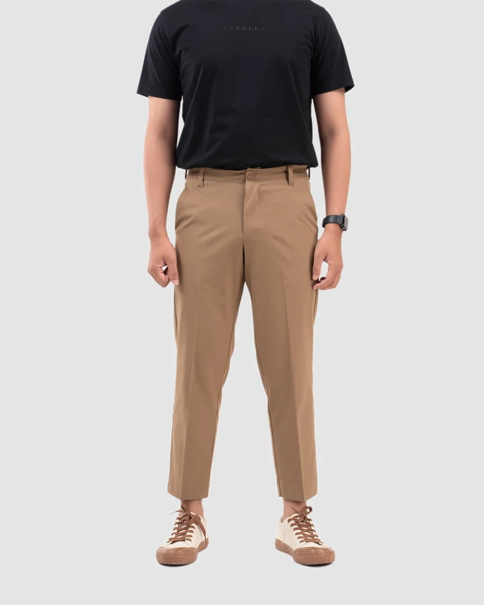 Maaz Dark Khaki Essential Stretch Pants