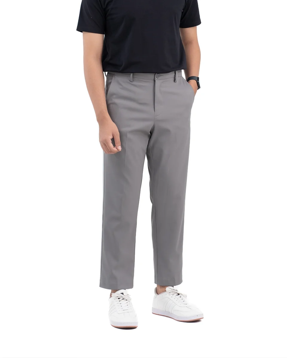 Maaz Gray Essential Stretch Pants