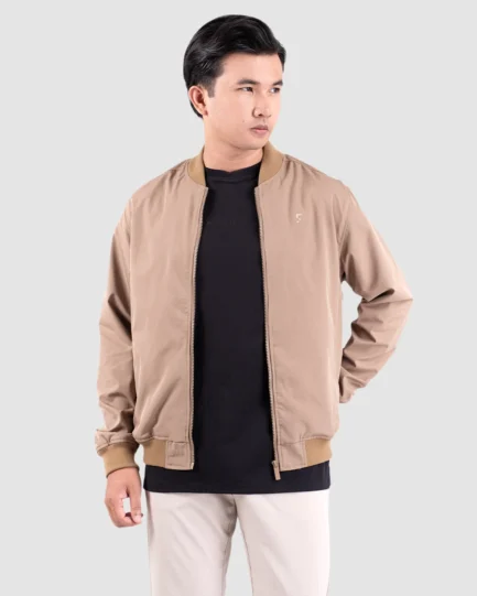 Nadeem 2.0 Stretch Bomber Jacket Golden Brown