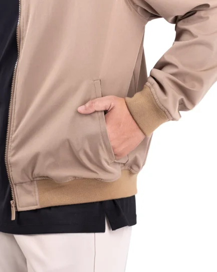 Nadeem 2.0 Stretch Bomber Jacket Golden Brown
