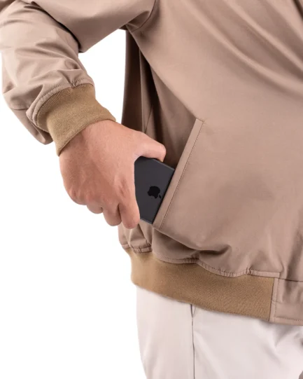 Nadeem 2.0 Stretch Bomber Jacket Golden Brown