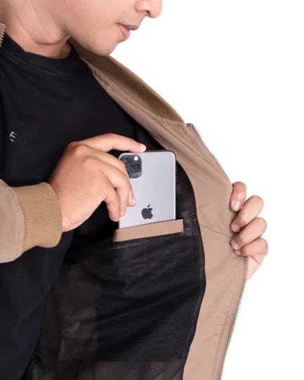 Nadeem 2.0 Stretch Bomber Jacket Golden Brown