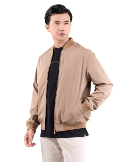 Nadeem 2.0 Stretch Bomber Jacket Golden Brown