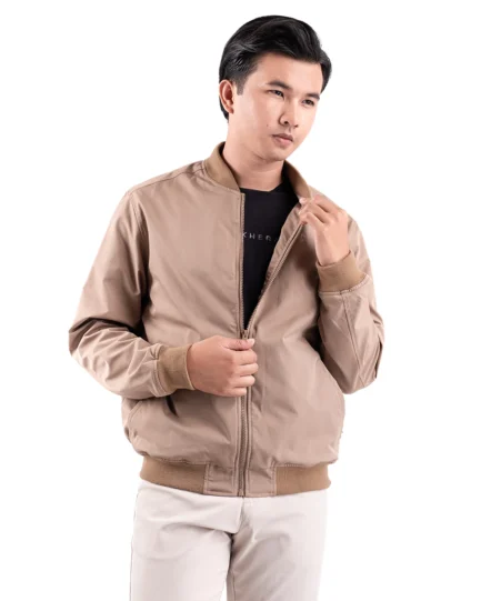 Nadeem 2.0 Stretch Bomber Jacket Golden Brown