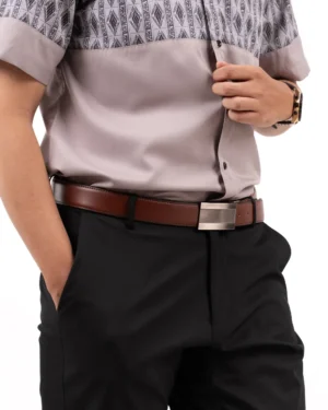 Gavin Belt Chocolate & Black 4