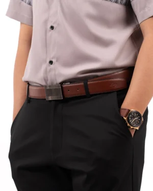 Gavin Belt Chocolate & Black 5