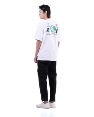 MS - Chasing Dunya T-Shirt Oversized White Bluish 11
