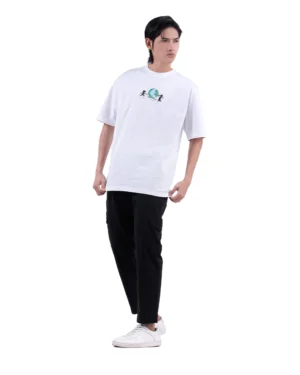 MS - Chasing Dunya T-Shirt Oversized White Bluish 2