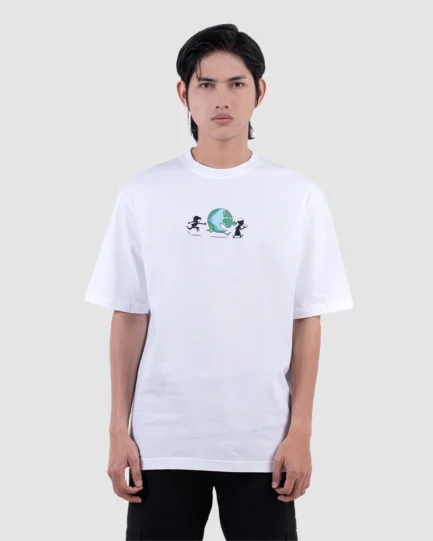 MS - Chasing Dunya T-Shirt Oversized White Bluish