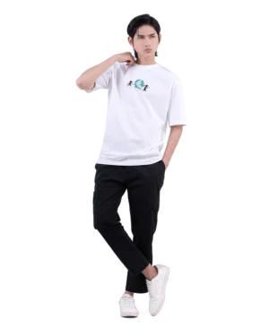 MS - Chasing Dunya T-Shirt Oversized White Bluish 8
