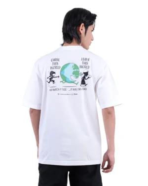MS - Chasing Dunya T-Shirt Oversized White Bluish 9