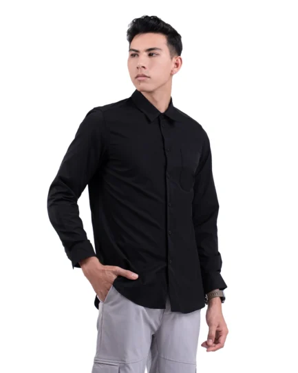 Halyd Stretch Shirt Black