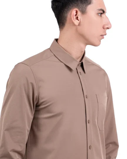 Halyd Stretch Shirt Brown