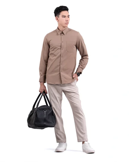 Halyd Stretch Shirt Brown