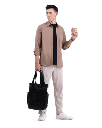 Halyd Stretch Shirt Brown