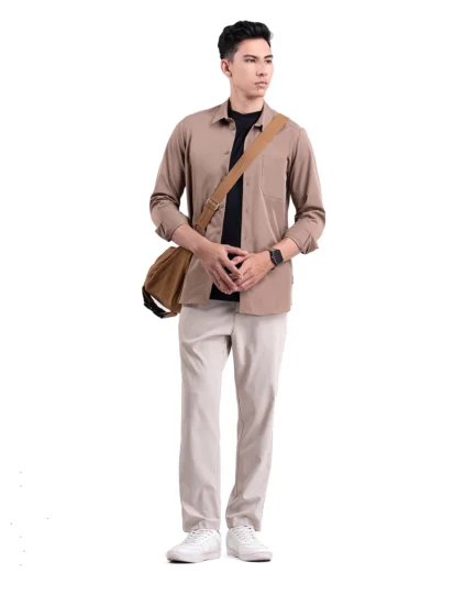 Halyd Stretch Shirt Brown