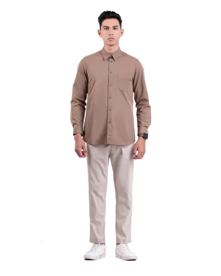 Halyd Stretch Shirt Brown