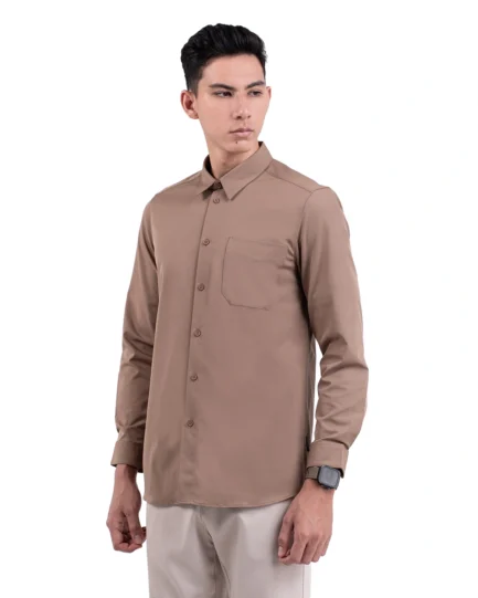 Halyd Stretch Shirt Brown