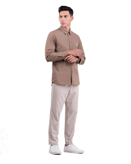 Halyd Stretch Shirt Brown