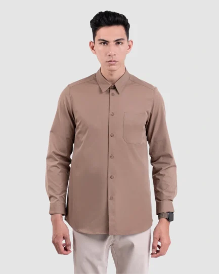 Stretch Shirt Halyd Brown