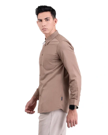 Halyd Stretch Shirt Brown