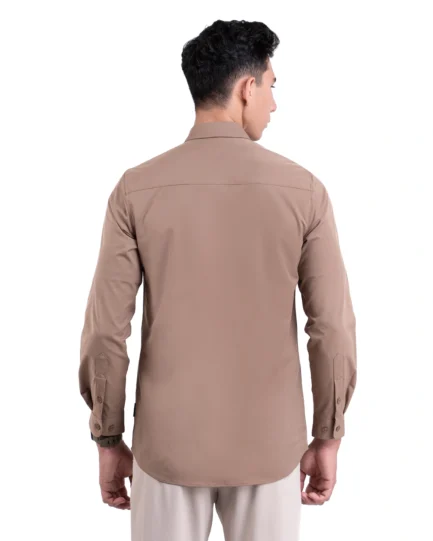 Halyd Stretch Shirt Brown