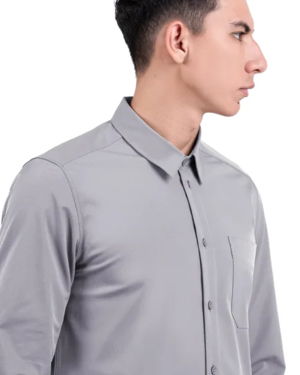Halyd Stretch Shirt Light Grey
