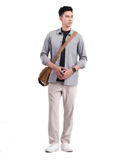 Halyd Stretch Shirt Light Grey