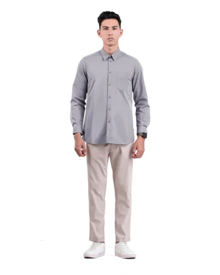 Halyd Stretch Shirt Light Grey