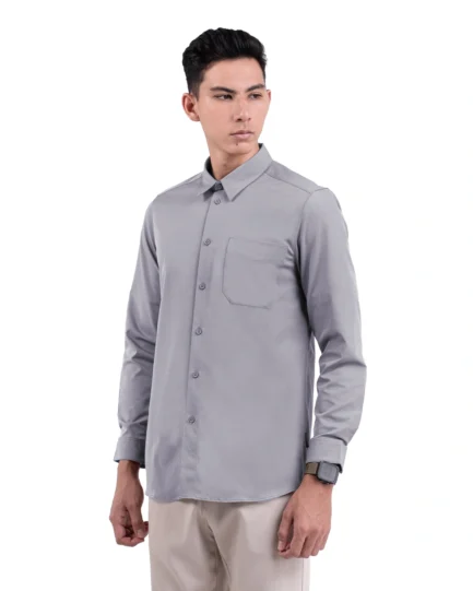 Halyd Stretch Shirt Light Grey
