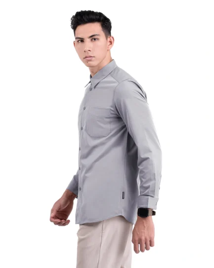 Halyd Stretch Shirt Light Grey