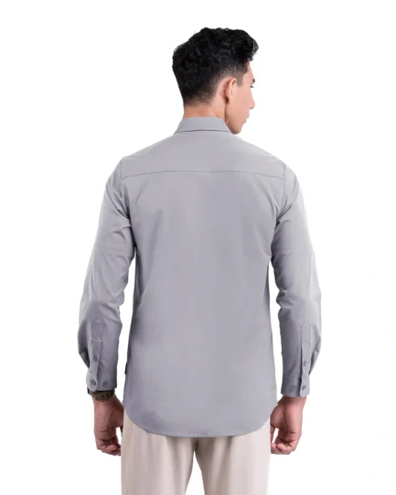 Halyd Stretch Shirt Light Grey
