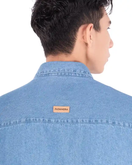 Basra Lightweight Denim Shirt Light Blue
