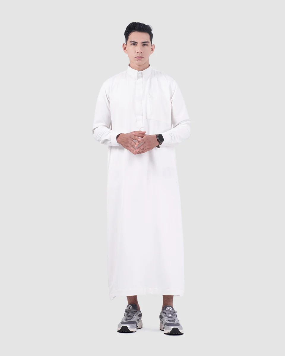 Elquba Thobe Broken White