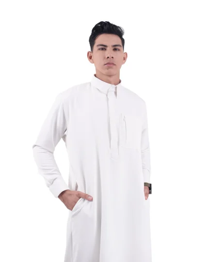 Elquba Thobe Broken White