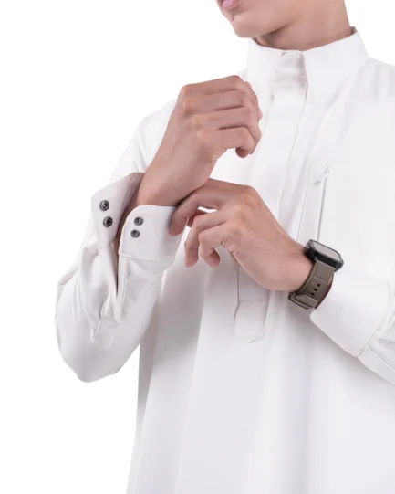 Elquba Thobe Broken White