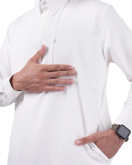 Elquba Thobe Broken White