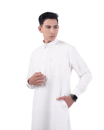 Elquba Thobe Broken White